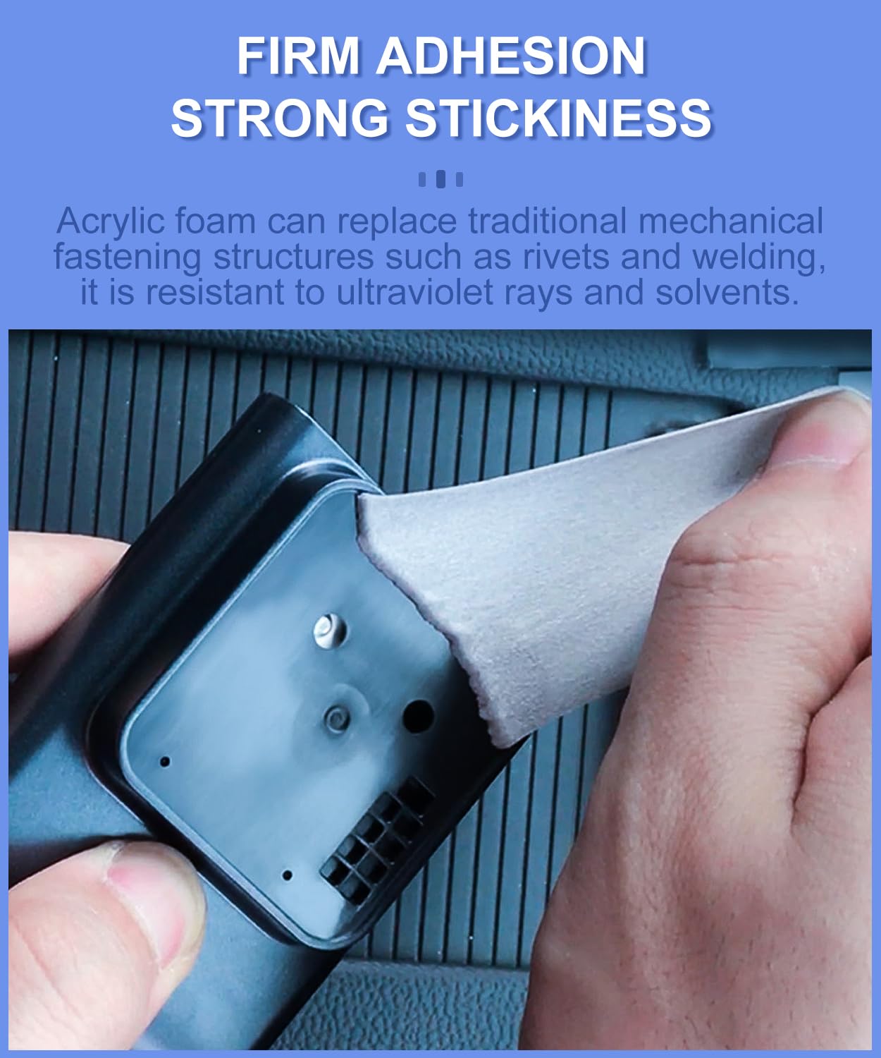 Double Sided Sticky Pads,Made of 3M VHB,Strong Adhesive Tape Squares Heavy Duty Waterproof Heat Resistant, Extreme Mounting Foam Tape,Car Home Outdoor Use, 48 Pcs 1.18x1.38 Inch