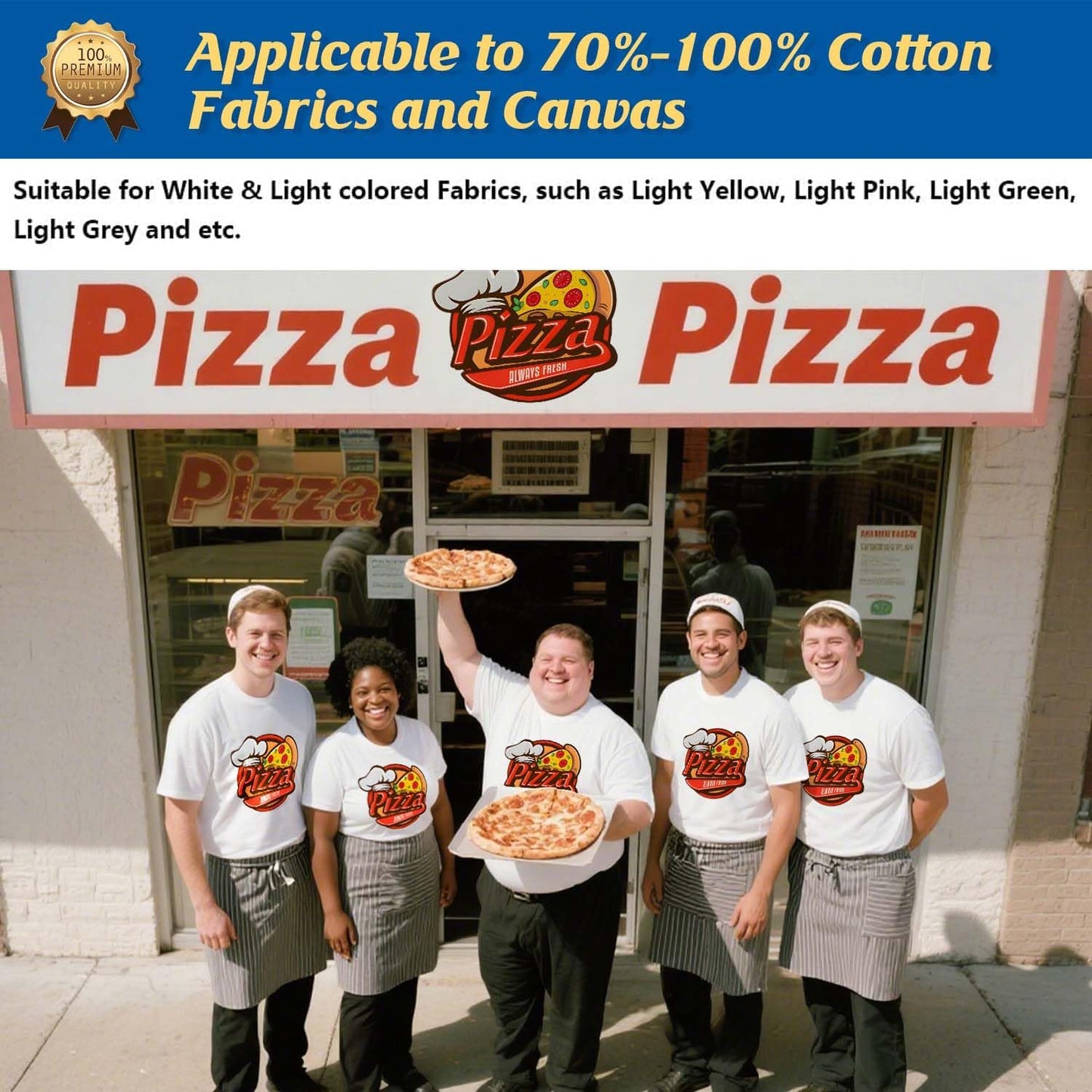 TransOurDream Heat Iron on Transfer Paper for Light T Shirts (500 Sheets, 8.5x11", 2.0) Printable HTV Heat Transfers Vinyl for Inkjet Printer, Iron on Transfers for Light Fabric