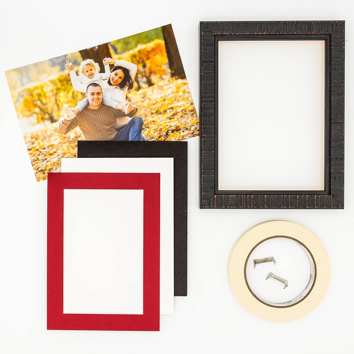 5x7 Mat for 8.5x11 Frame - Precut Mat Board Acid-Free Deep Red 5x7 Photo Matte Made to Fit a 8.5x11 Picture Frame, Premium Matboard for Family Photos, Show Kits, Art, Picture Framing, Pack of 1 Mat