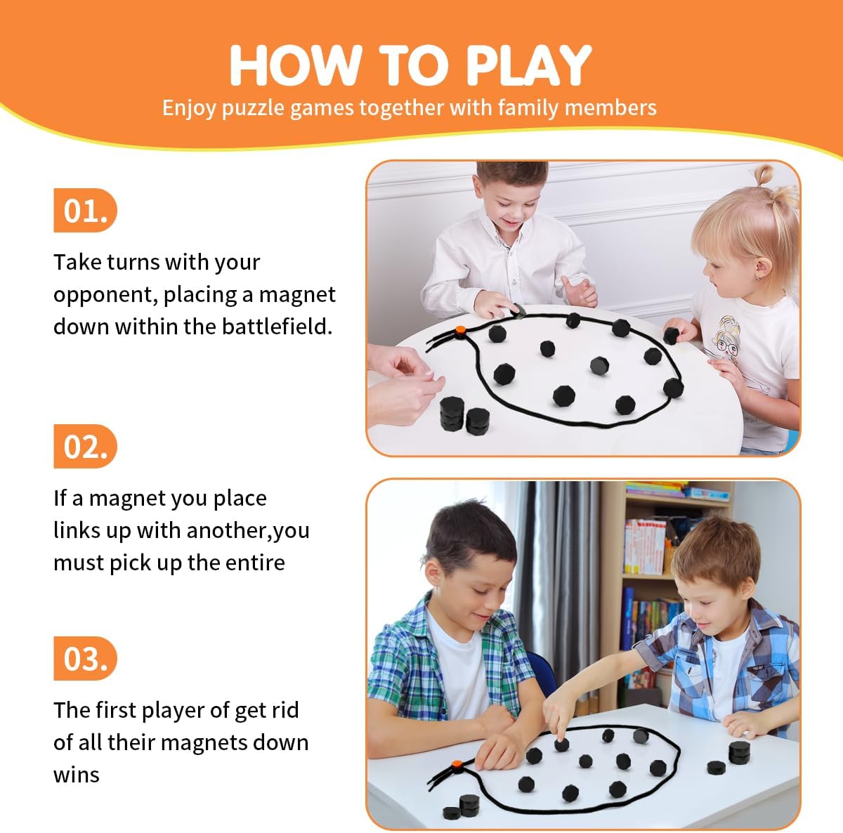 2025 New Magnetic Chess Game Set with 20 Stones & Rope – Portable Multiplayer Magnet Board Game, Fun Strategy Puzzle for Kids & Adults, Family Party Travel Cluster Game, Ideal Gift for All Ages