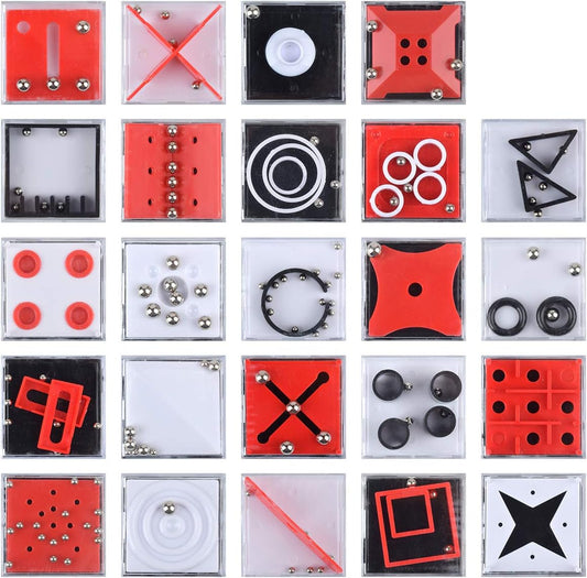 Puzzle Toy Box Game Kids Teenager Balance IQ Party Favor Games Cube Puzzle Stocking Stuffers for Party Favors Supplies -24 Puzzles