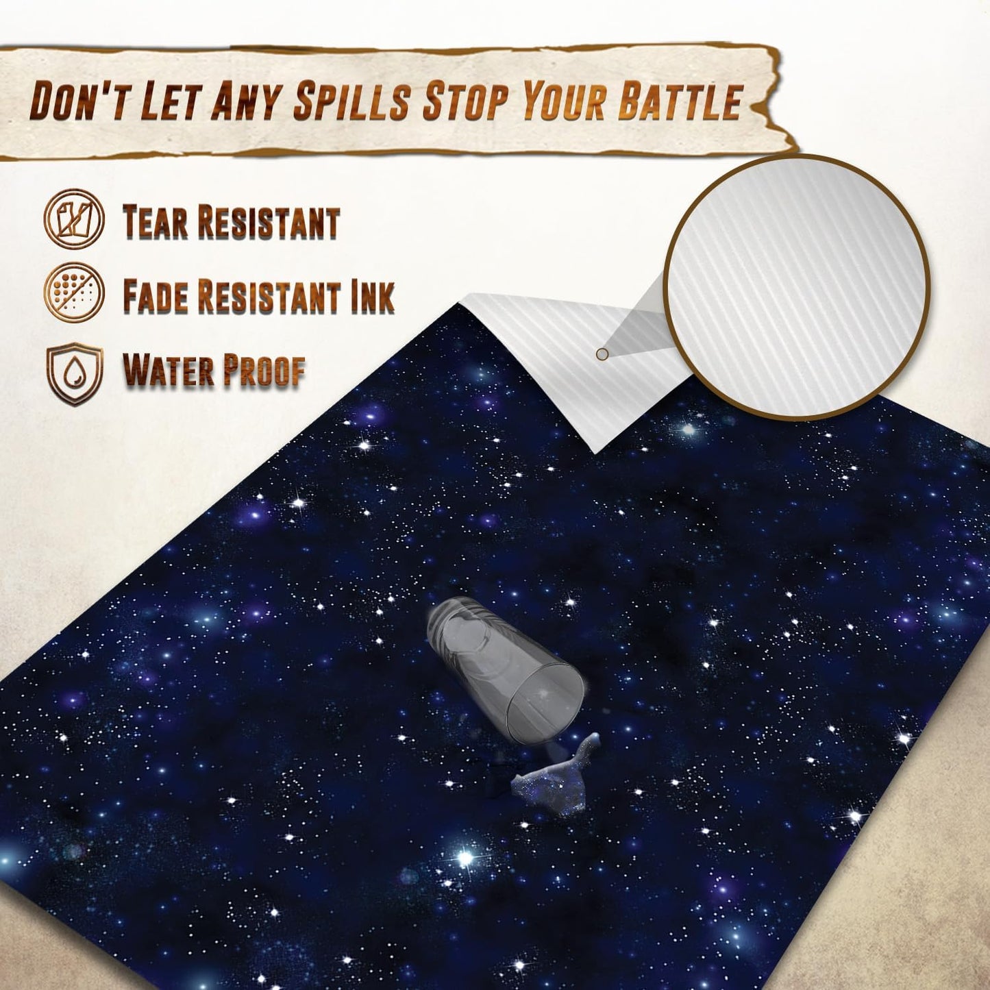 Battle Game Mat for DND - [48" x 72"] Wargaming Tabletop Map - Gaming Board for Warhammer 40k, Dungeons and Dragons, Wargame RPG - Vinyl Gaming Space Terrain