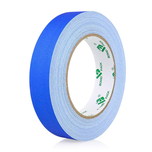 BOMEI PACK Blue Gaffer Tape, Matte Non-Reflective, 1inch x 30yds No Residue Hand Tear Self-Adhesive Gaffer Tape for Labeling, Cable, Stage, Photo Studio, Painters and Duct Repair, 1 Pack