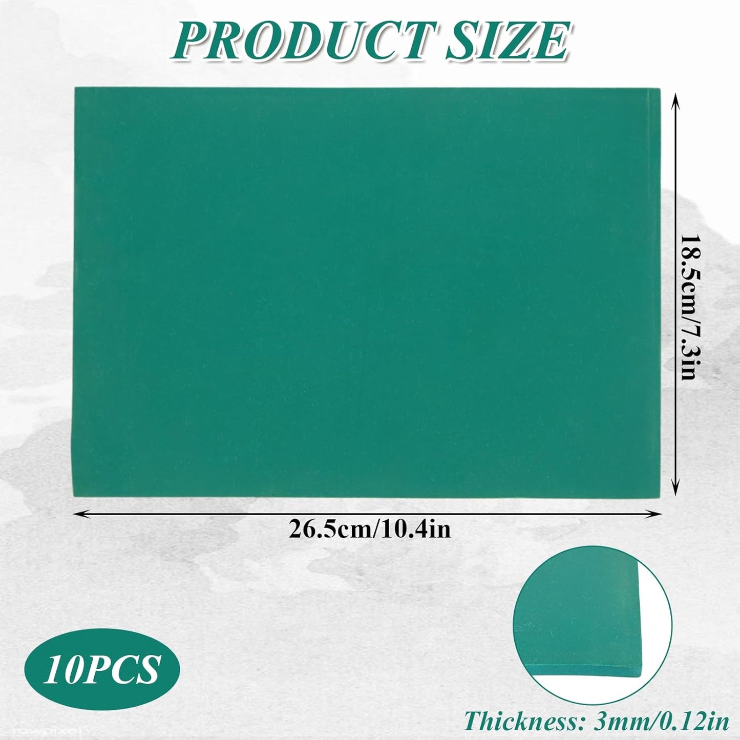 LDXDRU 10 Pack Linoleum Blocks for Printmaking, 8 x 10 Inch Linoleum Blocks Green Linocut Block Linoleum Block Printing for Engraving Art Project Printmaking Stamp Carving Block