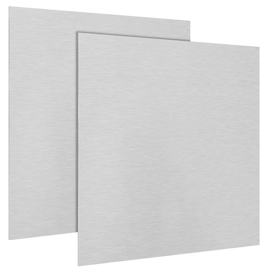 2Pack 6061 T651 Aluminum Sheet Metal 12 x 12 x 1/32 Inch Flat Plain Aluminum Plate Covered with Protective Film, Rectangle Aluminum Metal Plate for Crafting, DIY, Industrial, 0.8mm Thick