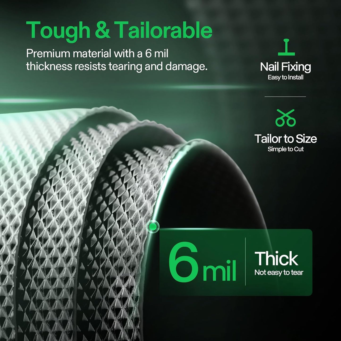 VIVOSUN 6 Mil Mylar Film Roll, 4 ft. x 50 ft. Diamond Film Foil Roll, Heavy-Duty Reflective Film for Grow Tent, Warm House, and Grow Room (50 ft.)