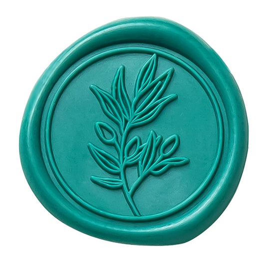 PONATIA Teal Green Wax Seal Stickers - 50 Pcs Self- Adhesive Wedding Envelopes Wax Seals Perfect for Invitation Cards, Envelopes, Christmas Cards, Gift Wrapping, Party Menu Decor