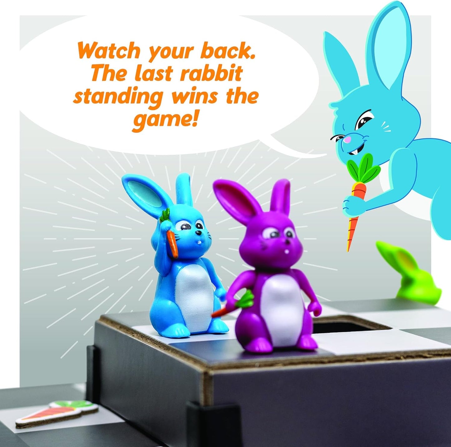 MindWare Stabbits: Strategic Bunny Battle Game – Beware of Backstabbing Rabbits with Lethal Carrots – Fun and Sneaky Board Game for 2-6 Players
