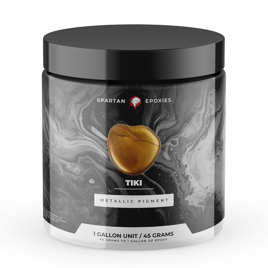 Spartan Epoxies Metallic Pigment Powder for Epoxy - 30 Unique Colors, 4oz for 1 Gallon and 12oz for 3 Gallons of Clear Epoxy, Made in The USA (Tiki, 4oz (45 Grams))