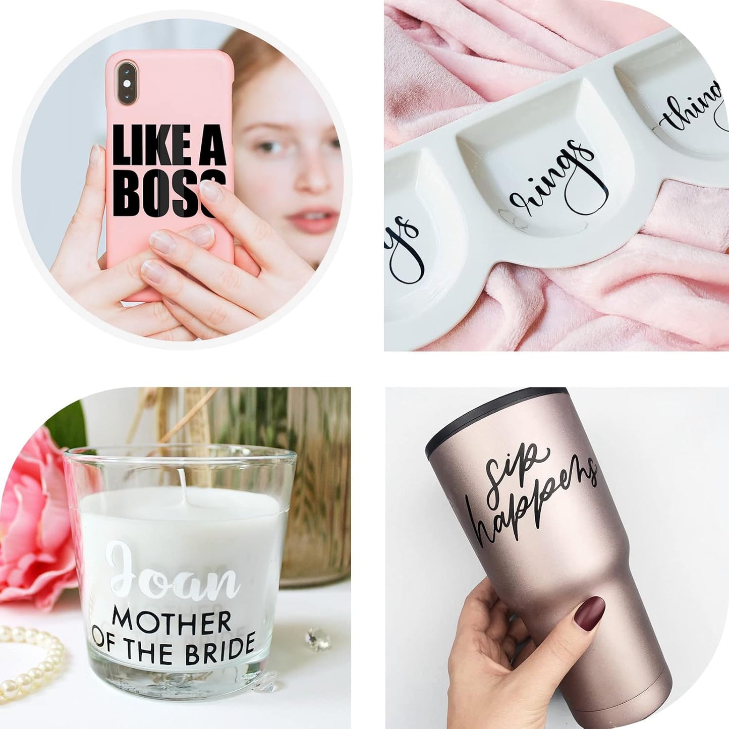 TECKWRAP 001 Smart Adhesive Vinyl Permanent,13in x 5ft, Vinyl for DIY Decal Projects, Compatible with Explore3/Maker3, Glossy Ink Black