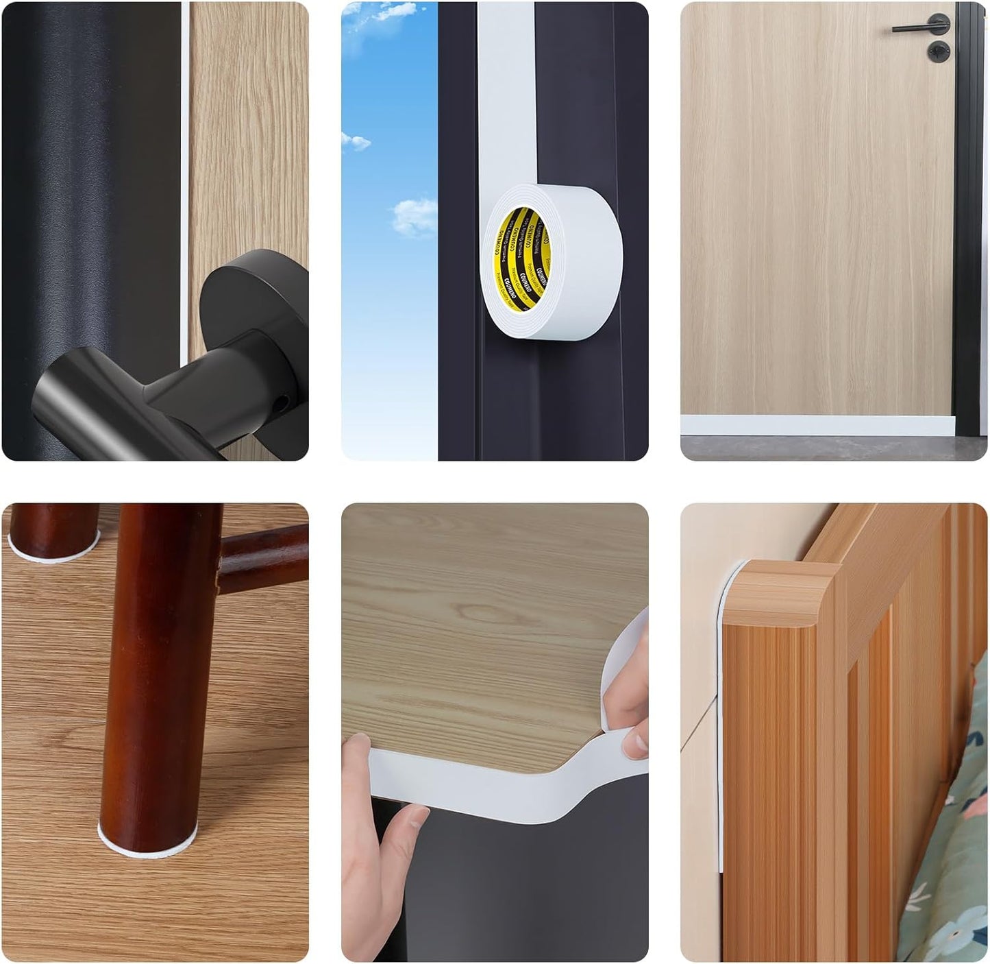 Single-Sided Adhesive Foam Tape 2inX9.84FT Single-Sided Sealing Strip Foam Pad Sponge Tape Window Weatherproof, Self-Adhesive Insulation Sealing Tape (White)