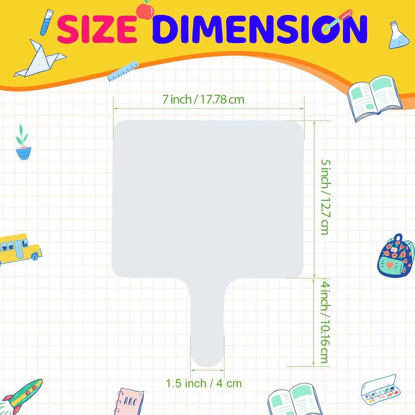 12 Pcs Dry Erase Answer Paddle 7 x 9 Inch Handheld Wooden White Board Double Sided Dry Erase Small Whiteboards for Students Classroom Games Party Auction Paddles for Bidding Meeting Voting(12)