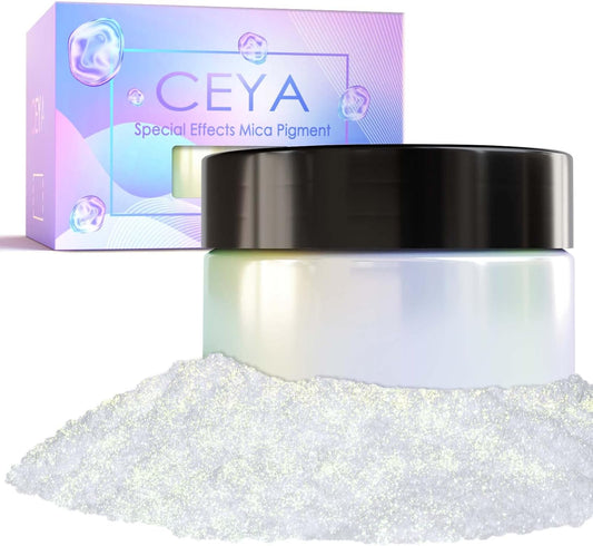 Ceya Chameleon Mica Powder, 1.8oz/ 50g Autumn Chrome Nail Powder, Cosmetic Grade Pearlescent Effect Color Shift Pigment for Epoxy Resin, Makeup, Nail Polish, Soap Dye, Candle Making, Craft,Slime,Paint