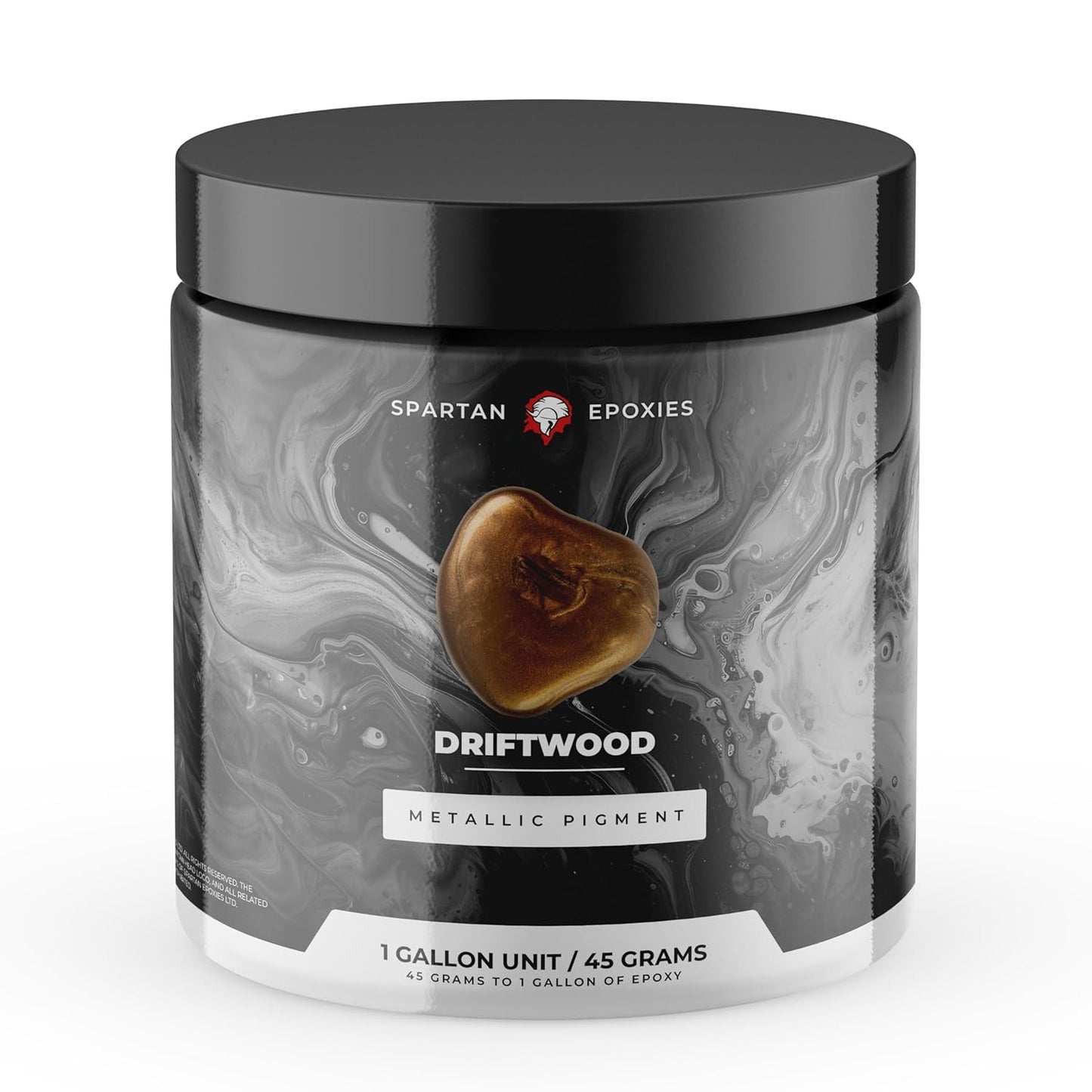 Spartan Epoxies Metallic Pigment Powder for Epoxy - 30 Unique Colors, 4oz for 1 Gallon and 12oz for 3 Gallons of Clear Epoxy, Made in The USA (Driftwood, 4oz (45 Grams))