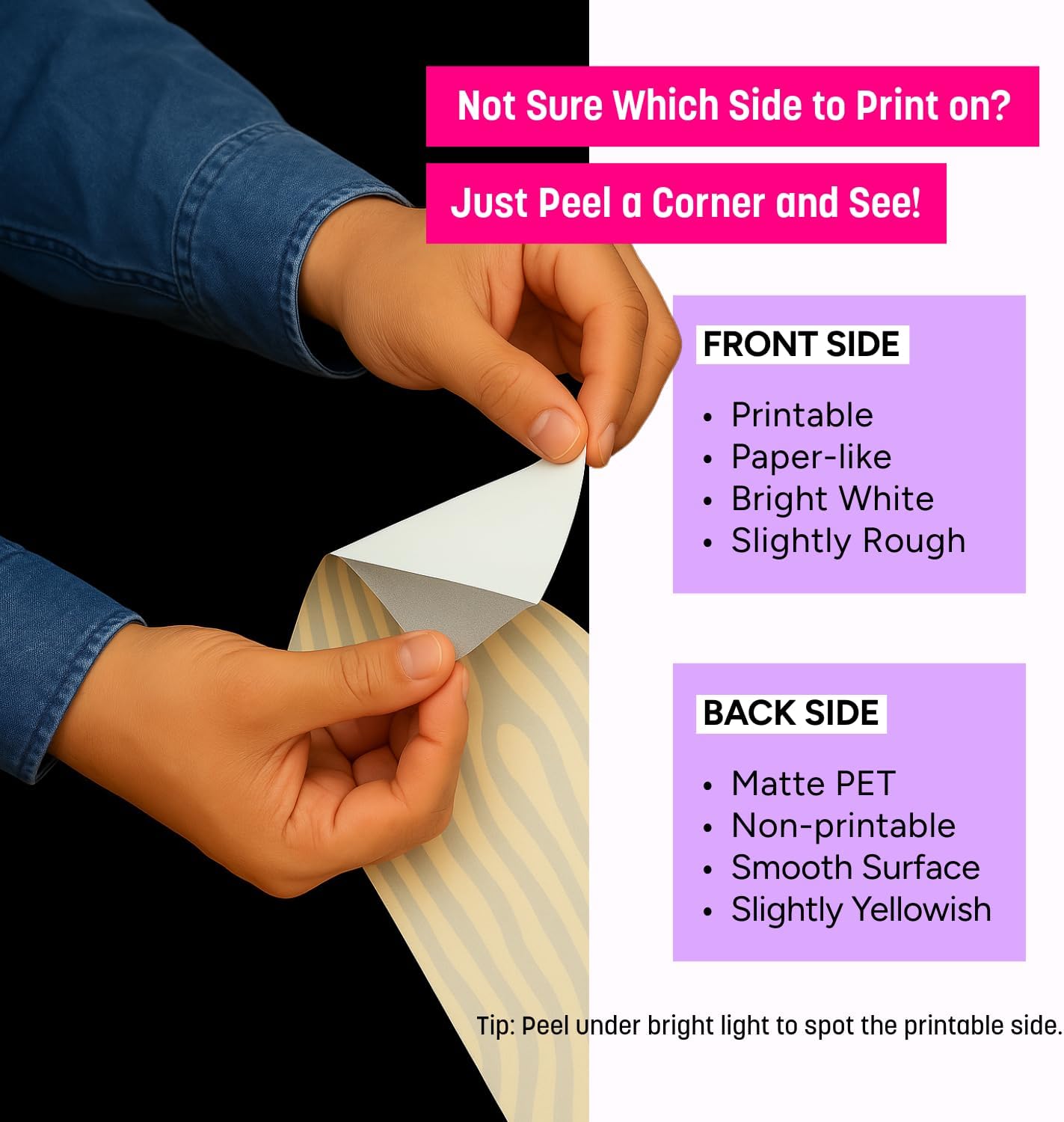 MINSEO Jet Flex Premium Opaque Heat Transfer Paper for Dark Fabric (20 Sheets 8.5x11") Printable Iron-on Transfer Vinyl for Inkjet Printer (Made in Korea)