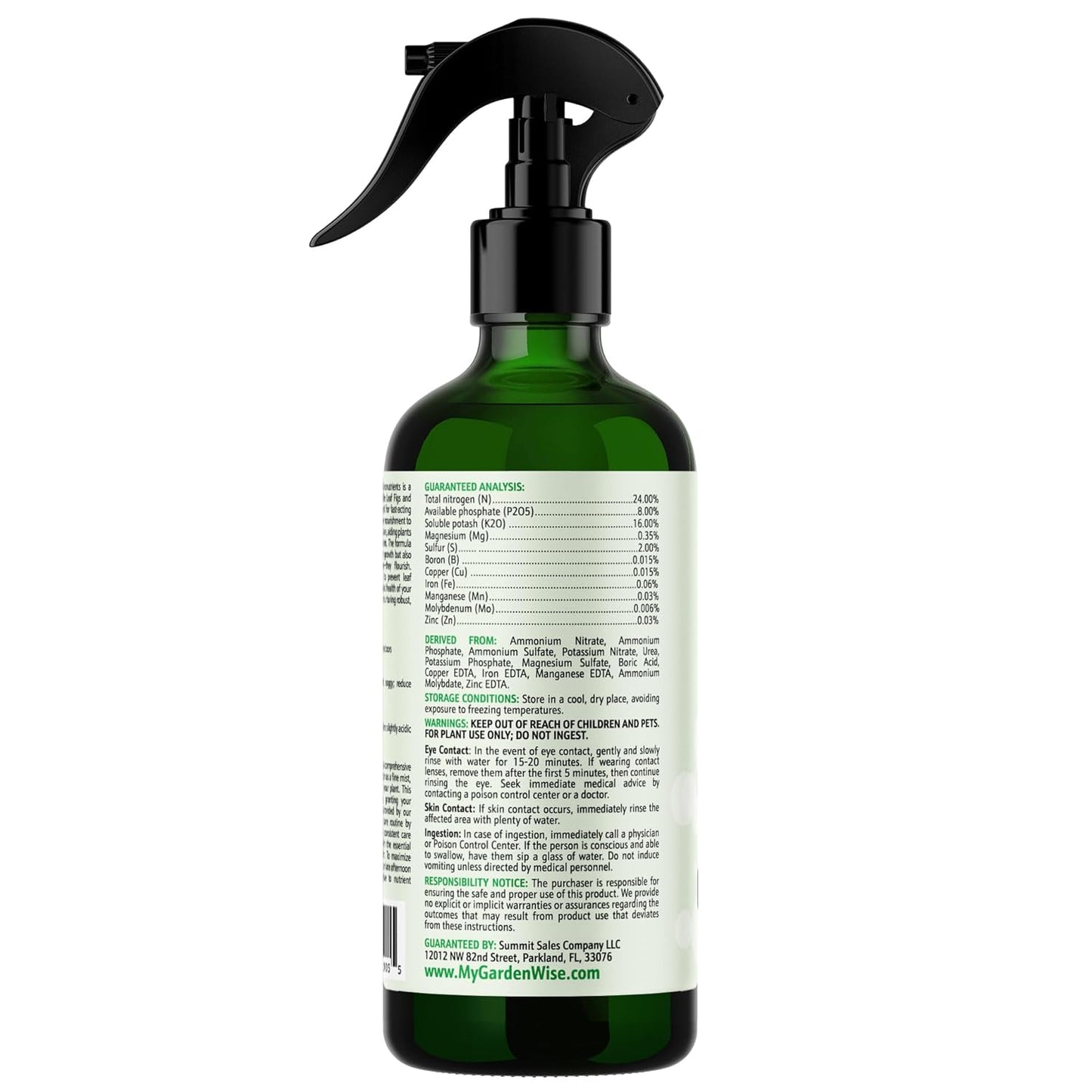 3-1-2 Fiddle Leaf Fig Foliar Spray - Plant Shine & Fertilizer - Premium Spray for Indoor Plants with Essential Nutrients - Fiddle Leaf Fig Plant Food & Fertilizer - Ready-to-Use (8 OZ)