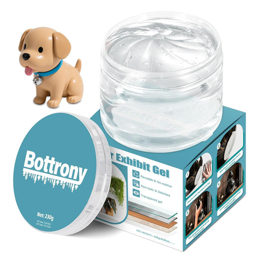 8.08 oz Exhibit Gel for Museum - Safe, Clear & Reusable Exhibit Gel for Antiques, Glass, Ceramic, Collectibles & Action Figures | Residue-Free, Removable | Protect Your Treasures