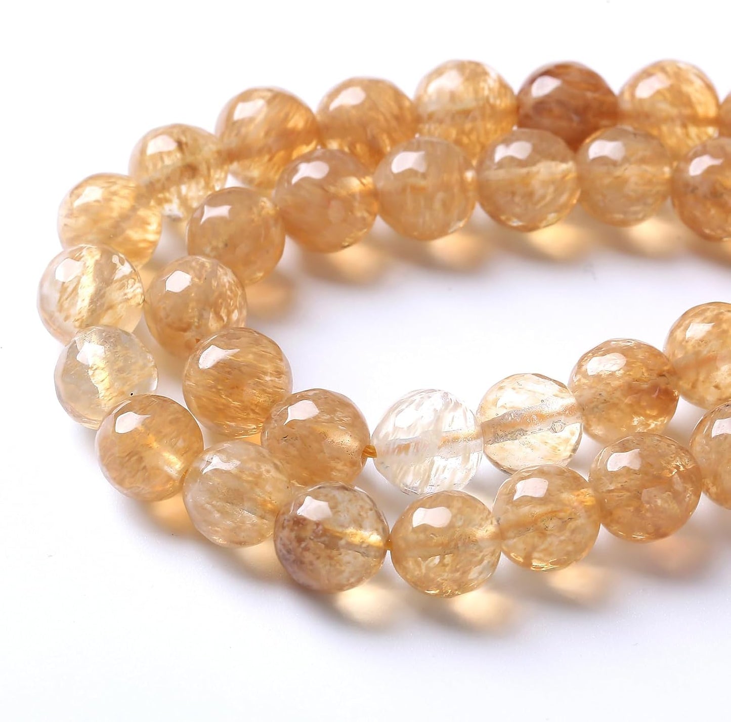 90pcs 4mm Natural Faceted Tea Watermenlon Jade Stone Beads for Jewelry Making Energy Healing Beads DIY Bracelet Necklace Accessories 15" (4mm, Faceted Tea Yellow Jade)