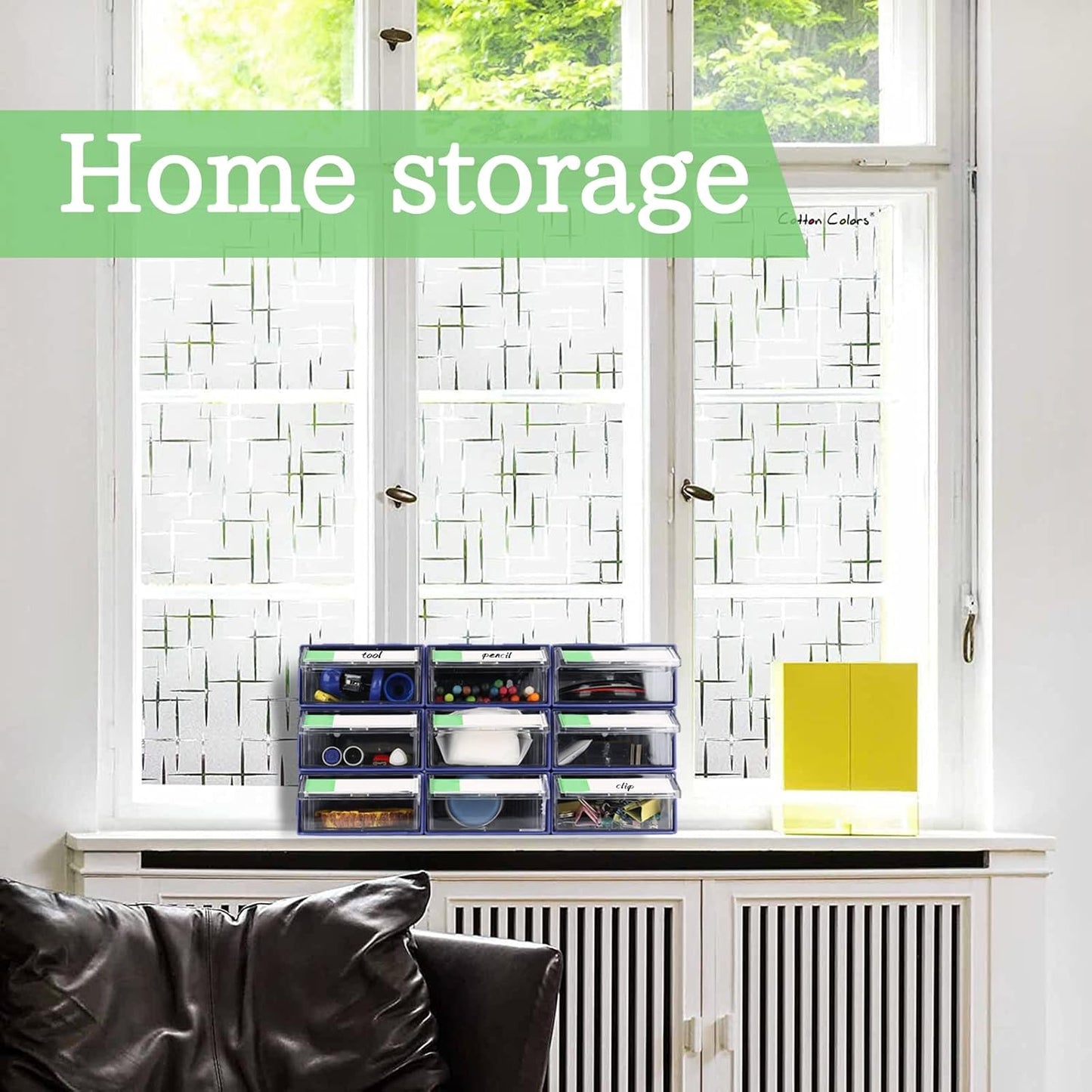 9pcs Sewing Craft Storage Box Hardware Craft Drawer Storage Cabinet Plastic Stacking Shelf With Divider Tag Cards Multifunctional Rack For Home Office Small Items (9, Clear)