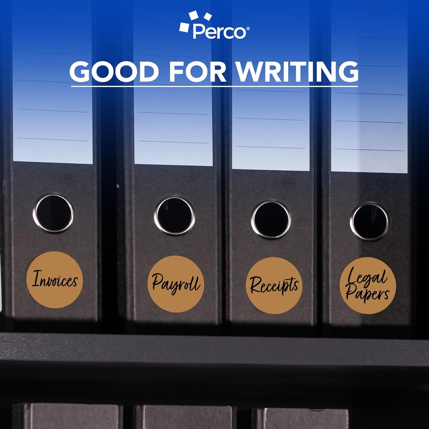 Perco Kraft Brown 3-Inch Perforated Circle Dot Sticker Labels — 10 Rolls, 5,000 Round Stickers — Natural, Cardboard-Like Surface with Permanent Adhesive for Organizing, Crafting & More—Made in USA