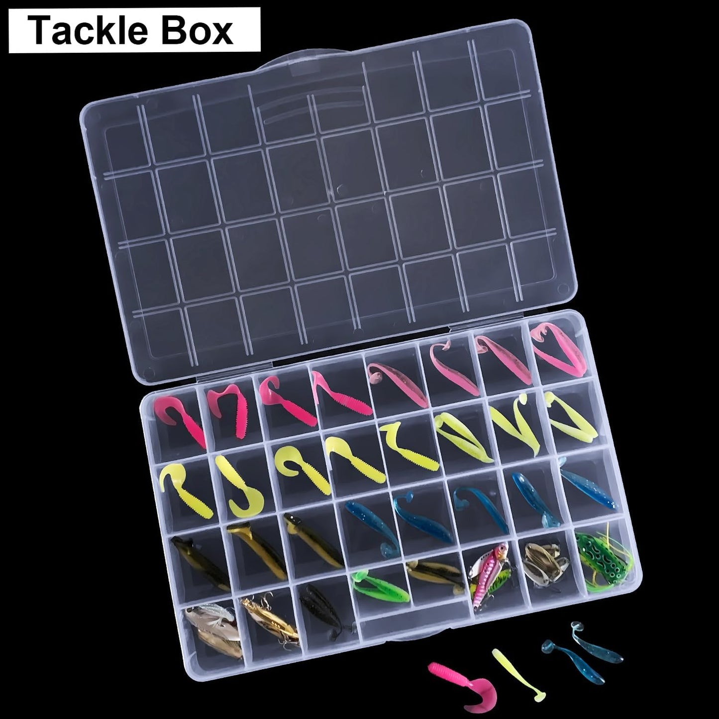 DUOFIRE 32 Grids Bead Organizer, Craft Organizers and Storage with Fixed Compartment, Plastic Bead Storage for Jewelry Beads Earring Tool Fishing Hook Small Accessories