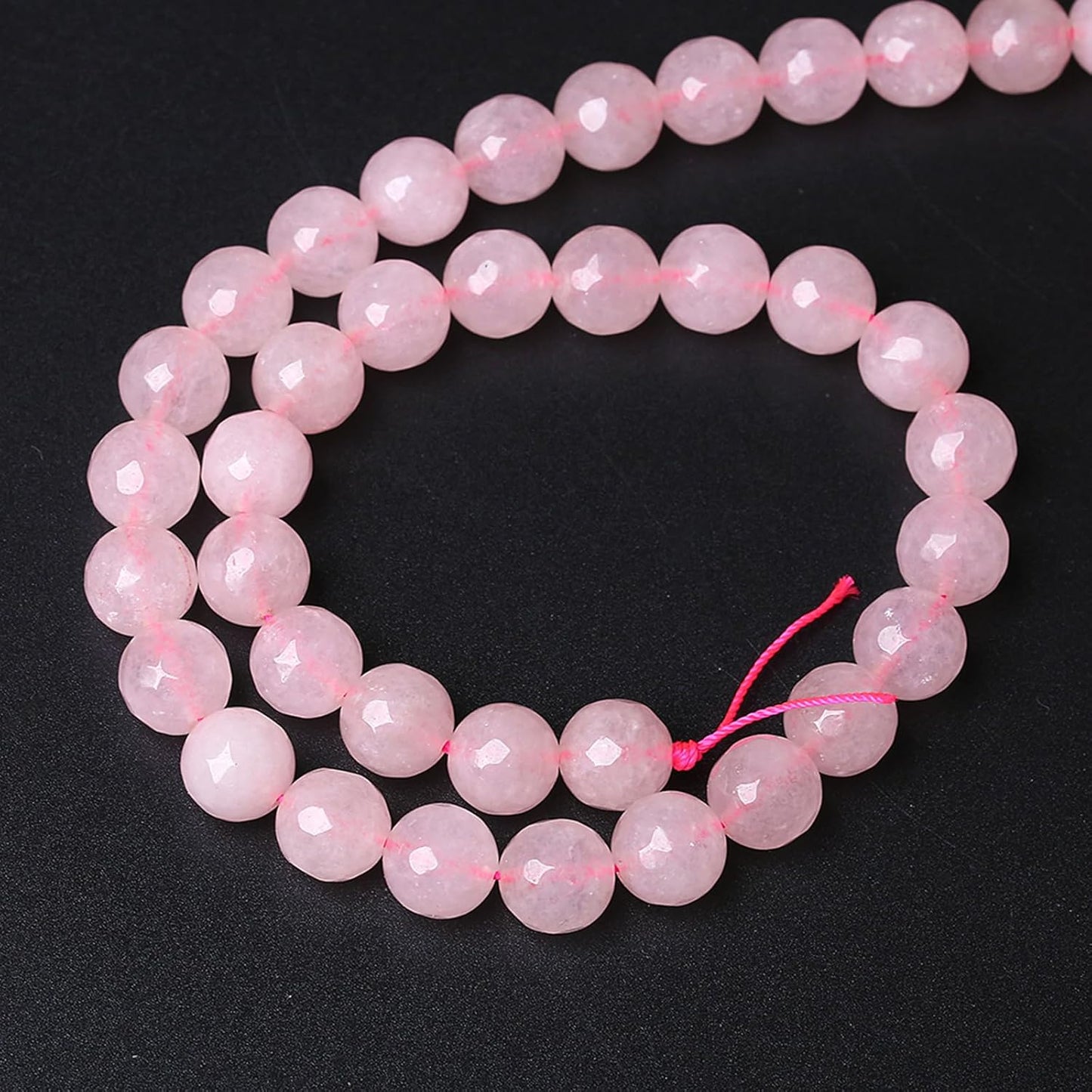 90pcs 4mm Natural Rose Pink Quartz Crystal Faceted Stone Beads for Jewelry Making Energy Healing Power Stone Beads DIY Bracelet Necklace Accessories 15" (4mm, Faceted Rose Quartz)
