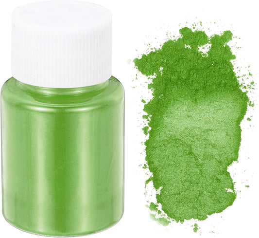 uxcell 10g/0.35oz Cosmetic Grade Mica Powder, 600 Mesh Mica Powder Natural Resin Epoxy Pigment Powders for Casting Resin, Candle Dye, DIY Nail Polish and Lip Gloss, Green
