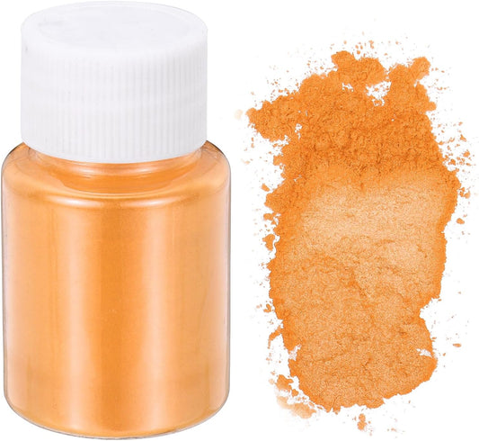 uxcell 10g/0.35oz Cosmetic Grade Mica Powder, 600 Mesh Mica Powder Natural Resin Epoxy Pigment Powders for Casting Resin, Candle Dye, DIY Nail Polish and Lip Gloss, Bright Orange