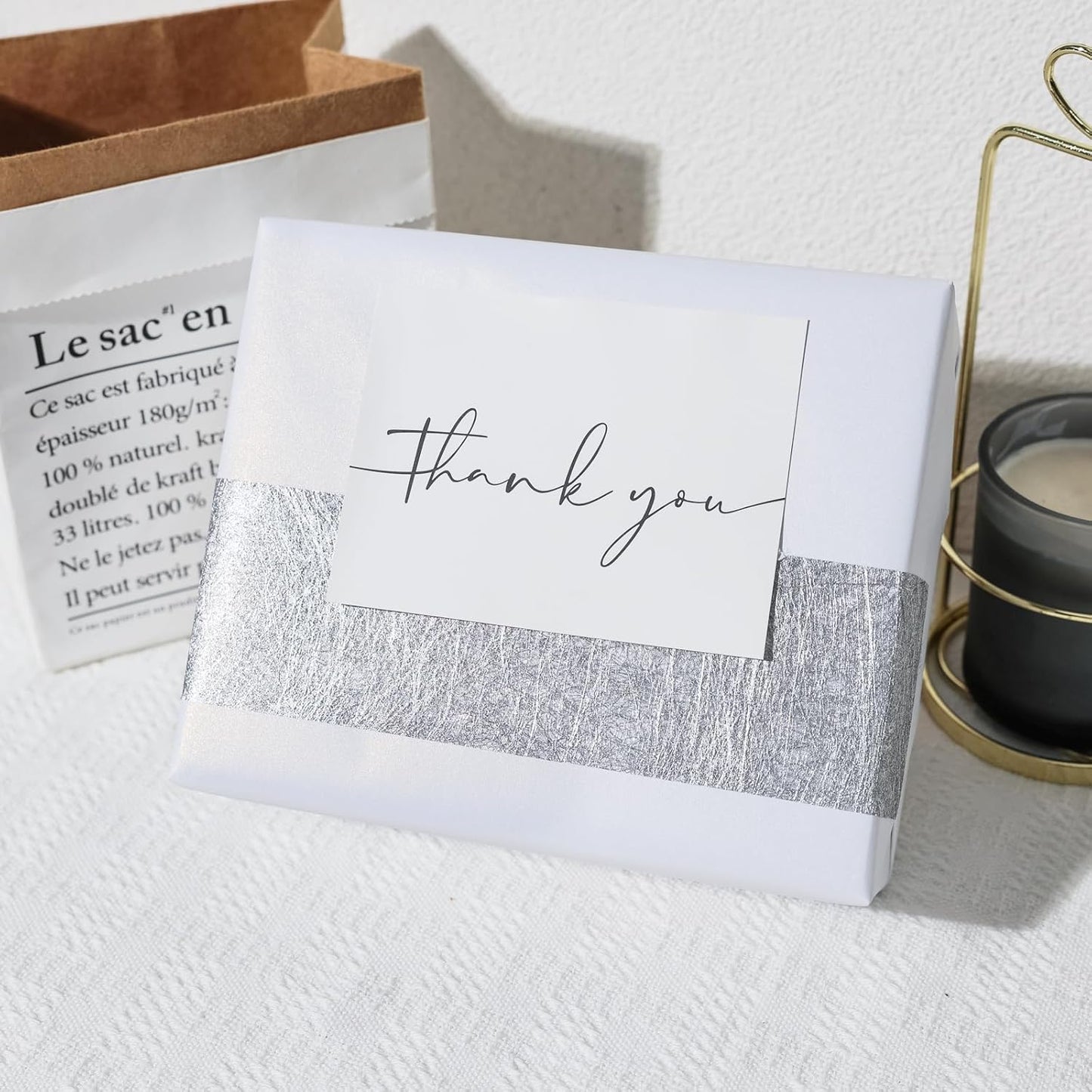 NESCCI White Matte Wrapping Paper,Solid Color Pearly-Lustre Paper,Gift Wrapping Paper,Perfect for Wedding,Valentine's Day,Birthday, Christmas,Baby Shower,DIY Bouquet (17 Inches X 32.8 Feet)