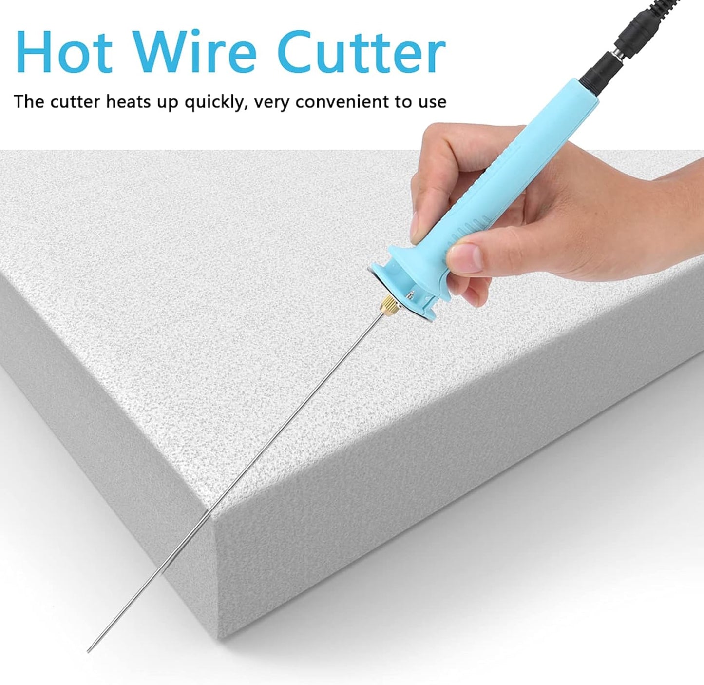 Hot Wire Foam Cutter, 30W 25cm Electric Hot Wire Cutter Foam Polystyrene Cutting Machine Hot Wire Knife Heat Cutting Engraving Pen for Creative Model Art Making, 100‑240V (US Plug)