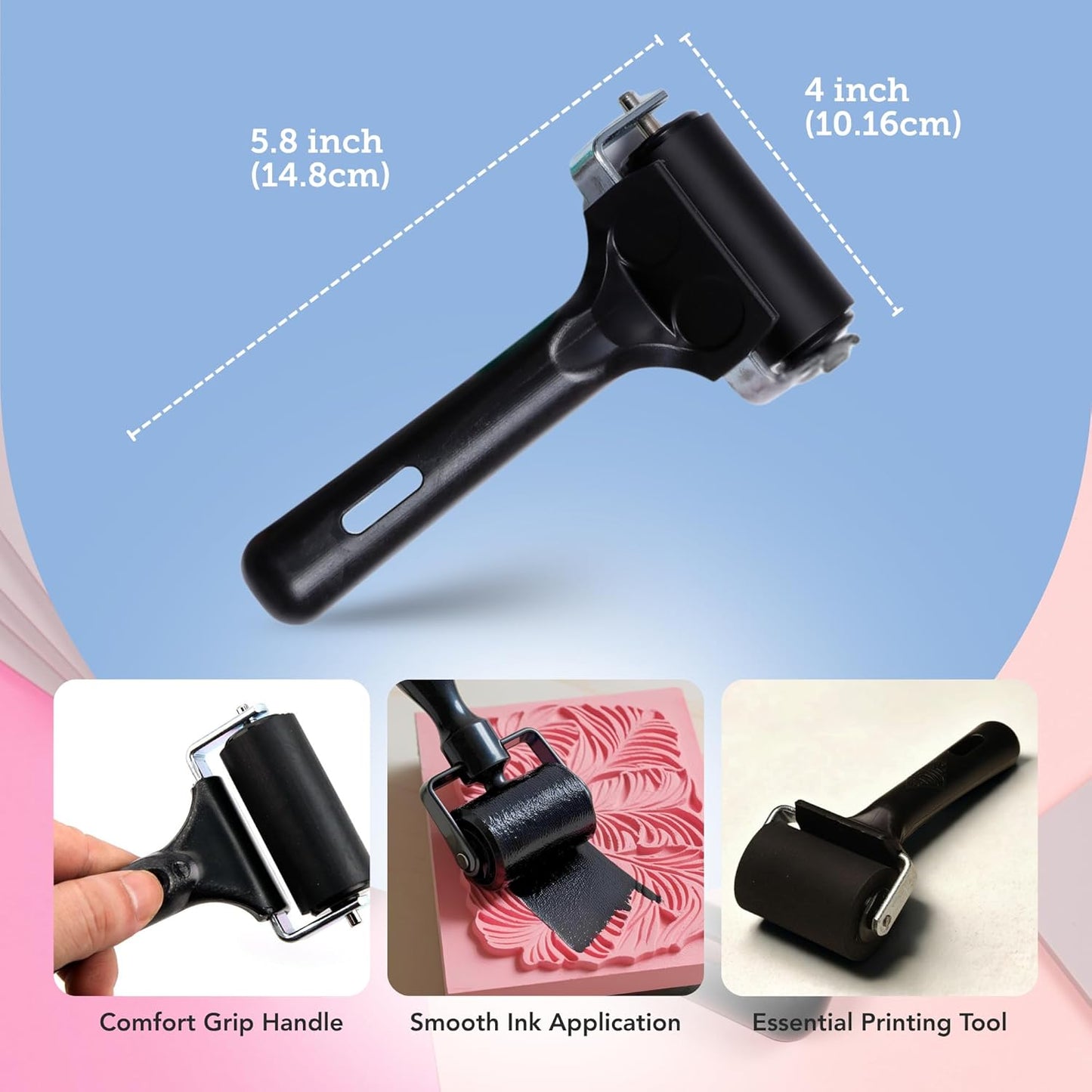 Incraftables Linocut Block Printing Kit – Includes 5 Soft 4" x 6" Rubber Blocks and Carving Tools – Complete Rubber Stamp Making Kit for Beginners, Artists & DIY Crafts