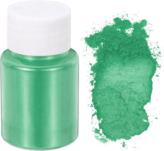 uxcell 10g/0.35oz Cosmetic Grade Mica Powder, 600 Mesh Mica Powder Natural Resin Epoxy Pigment Powders for Casting Resin, Candle Dye, DIY Nail Polish and Lip Gloss, Dark Grass Green