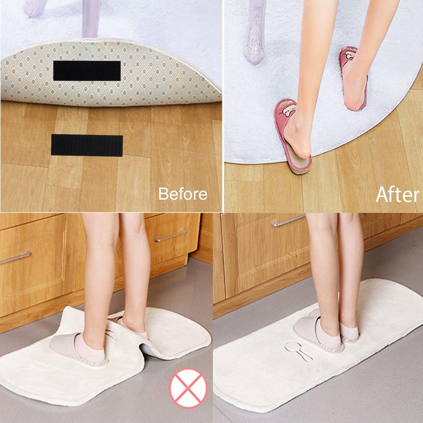 BRAVESHINE Heavy-Weight Hook and Loop Strips with Adhesive - Strong Sticky-Back Fasteners - Double Sided Mounting Tape for Home or Office Use Holds Picture Frame and Tools - 15 Pack 1.2x4 Inch