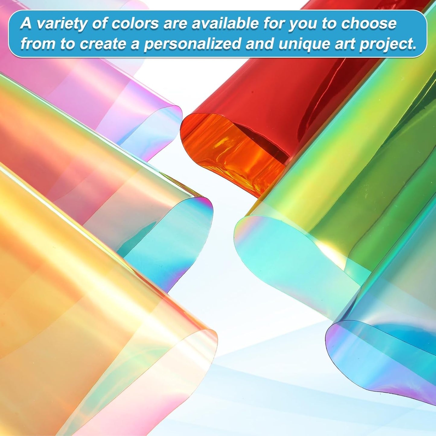 MECCANIXITY Holographic Clear PVC Vinyl Film Holographic PVC Fabric Waterproof Dichroic Film 12 x 48 Inch for Handbags Bows Earrings DIY Craft,Laser Dark Yellow