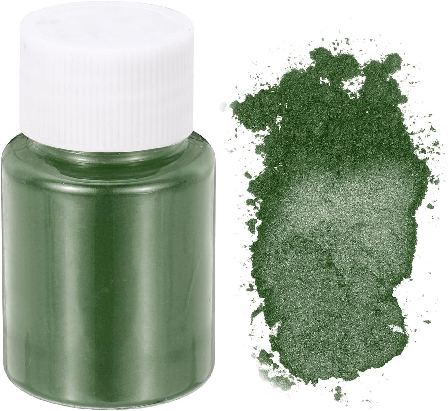 uxcell 10g/0.35oz Cosmetic Grade Mica Powder, 600 Mesh Mica Powder Natural Resin Epoxy Pigment Powders for Casting Resin, Candle Dye, DIY Nail Polish and Lip Gloss, Olive Green