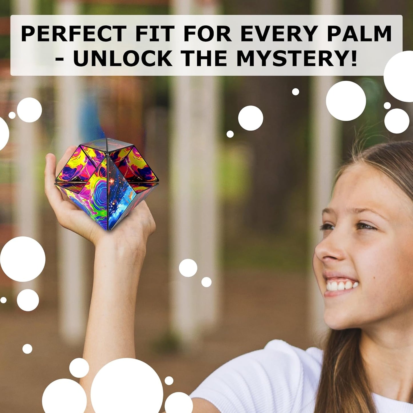 Shashibo OCTA Shape Shifting Sensory Fidget Toy – Magnetic STEM Brain Teaser Game Gift for Smart Kids 8-12, Teens and Adults with endless shape possibilities – Pairs All Shashibo Cubes (Infinity)