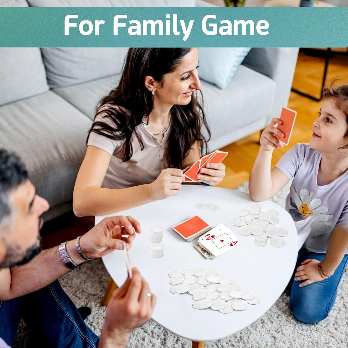 Coopay 500 Pieces Plastic Poker Chips, 1 Inch Bingo Chips Bulk Learning Counters Disks Poker Card Game, Counting Markers for Math Practice, Game Tokens and Teaching Rewards, 25 mm (White)