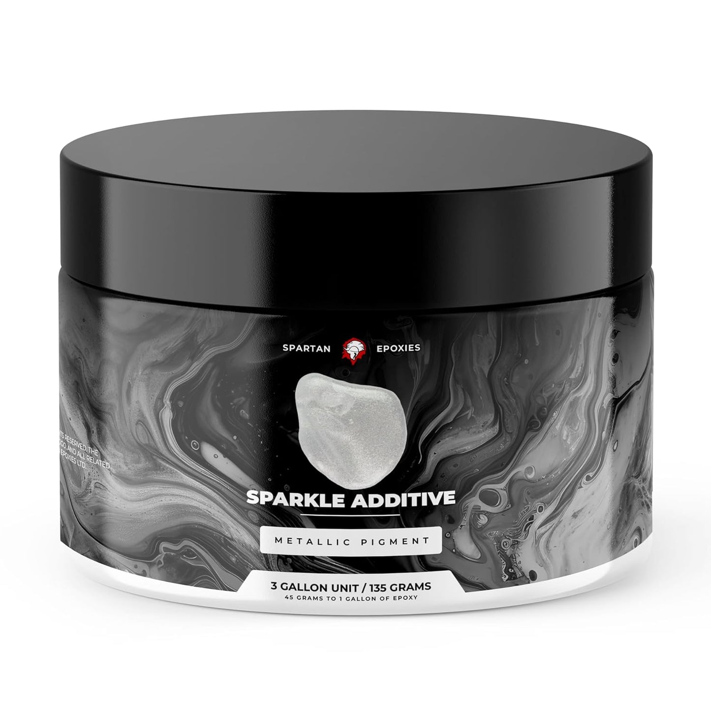 Spartan Epoxies Metallic Pigment Powder for Epoxy - 30 Unique Colors, 4oz for 1 Gallon and 12oz for 3 Gallons of Clear Epoxy, Made in The USA (Sparkle, 12oz (135 Grams))