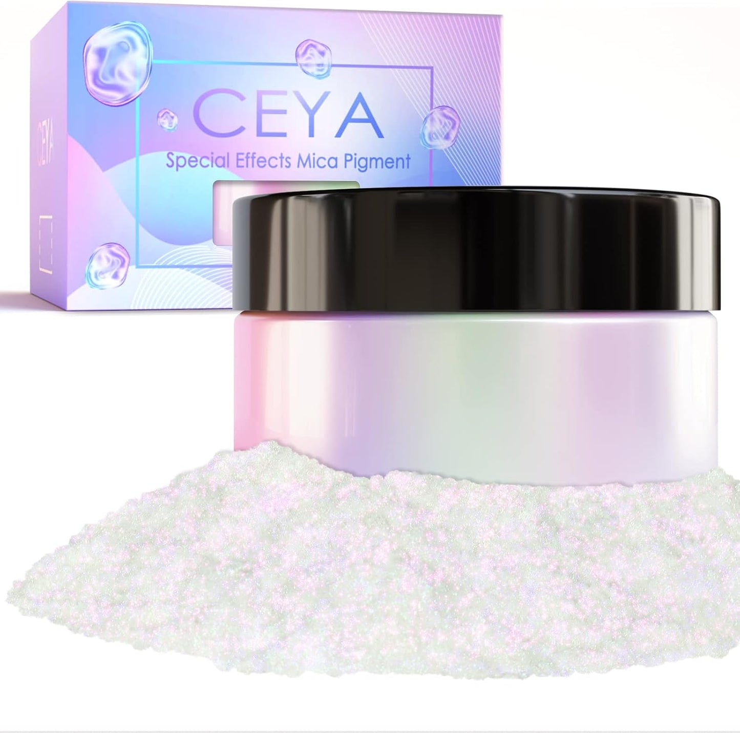 Ceya Chameleon Mica Powder, 1.8oz/ 50g Wonder Dream Chrome Nail Powder, Cosmetic Grade Pearlescent Effect Color Shift Pigment for Epoxy Resin, Makeup, Nail Polish, Soap Dye, Candle Making, Slime