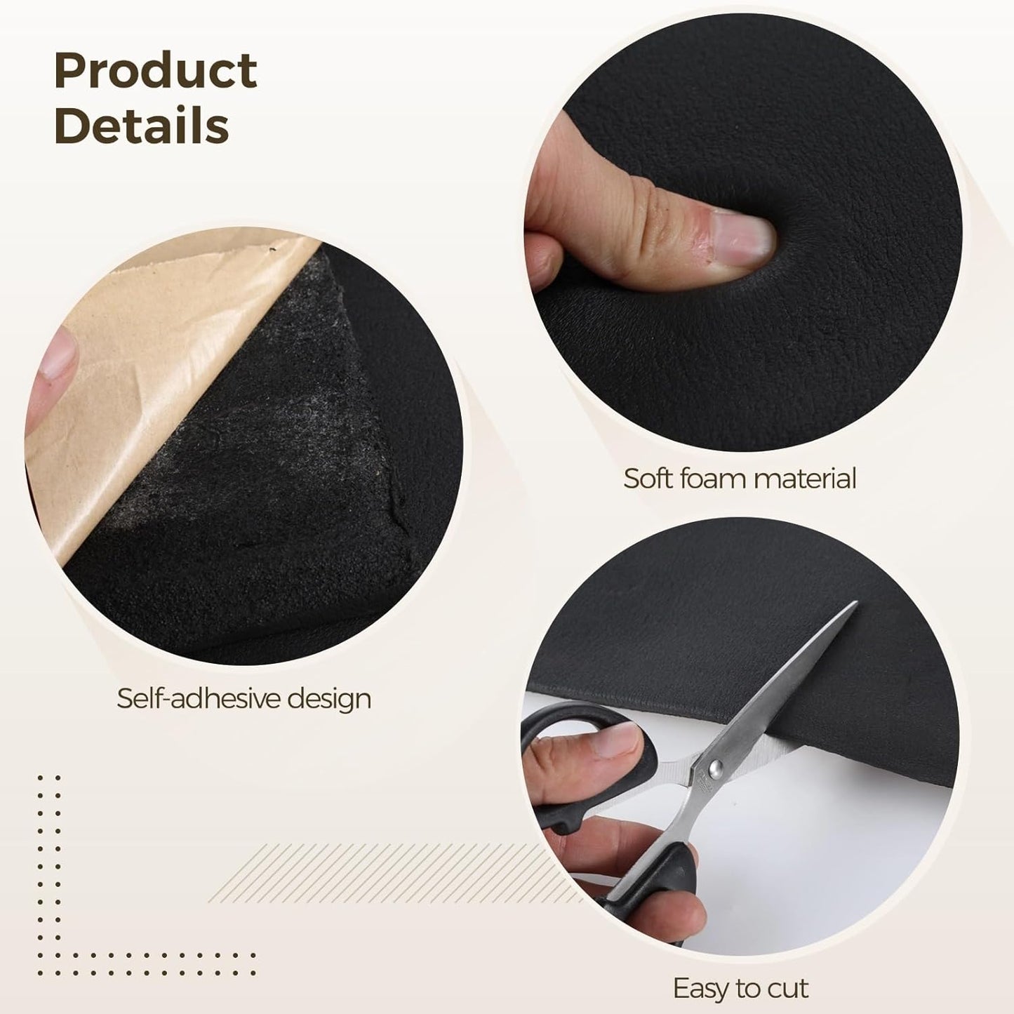 2 PCS Foam Rubber Sheet with Adhesive - 78 x 16 x 0.59 Inches Closed Cell Rubber with Adhesive Insulation Sheets, Lightweight Single Sided Tape Water Weather Resistant Sheets