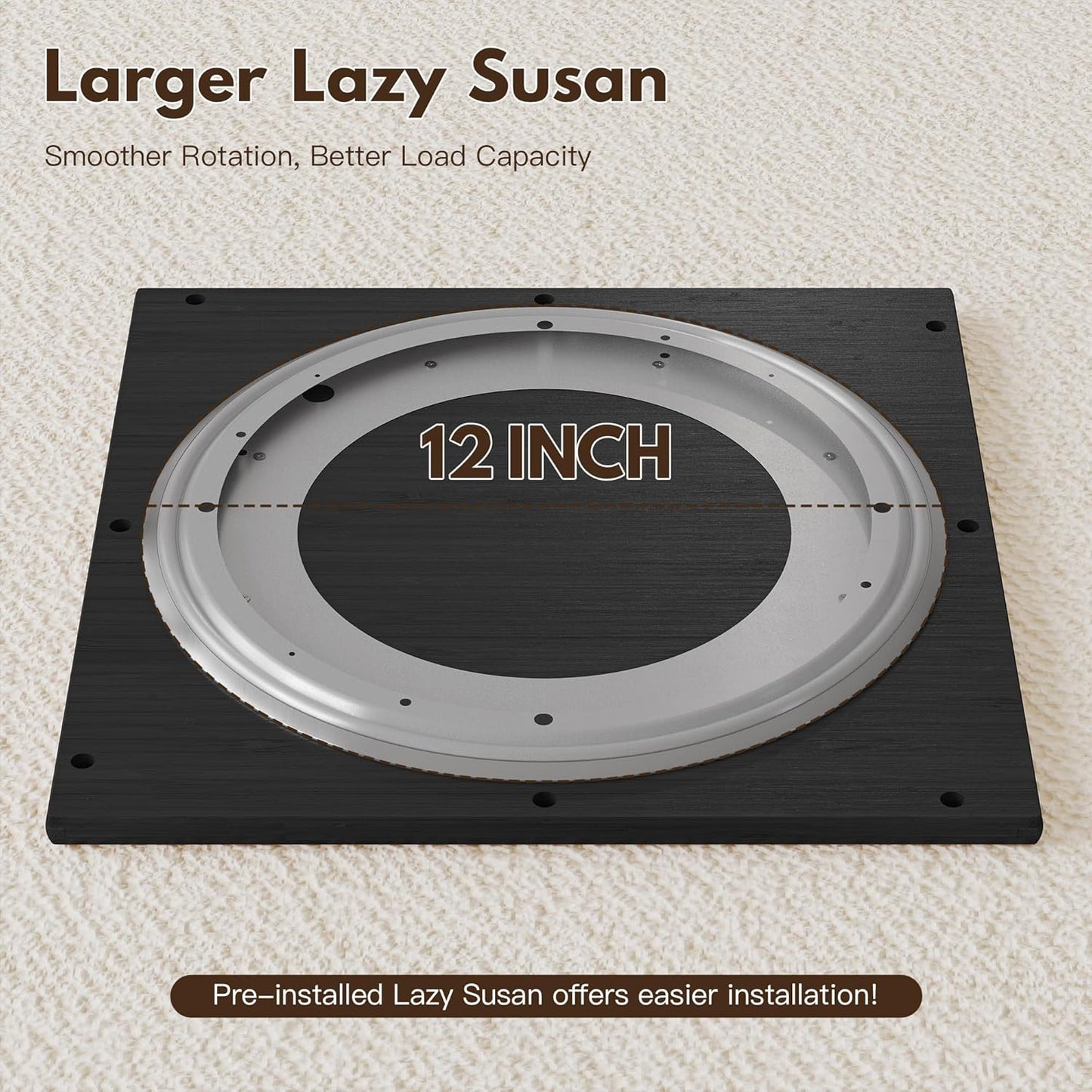 YOWOS Rotating Bookshelf Tower, 360 Display Spinning Bookcase, Bamboo Bookshelf Floor Standing Storage Rack, Wood Narrow Book Shelf Organizer for Kids&Adults (Black, 2 Tier)