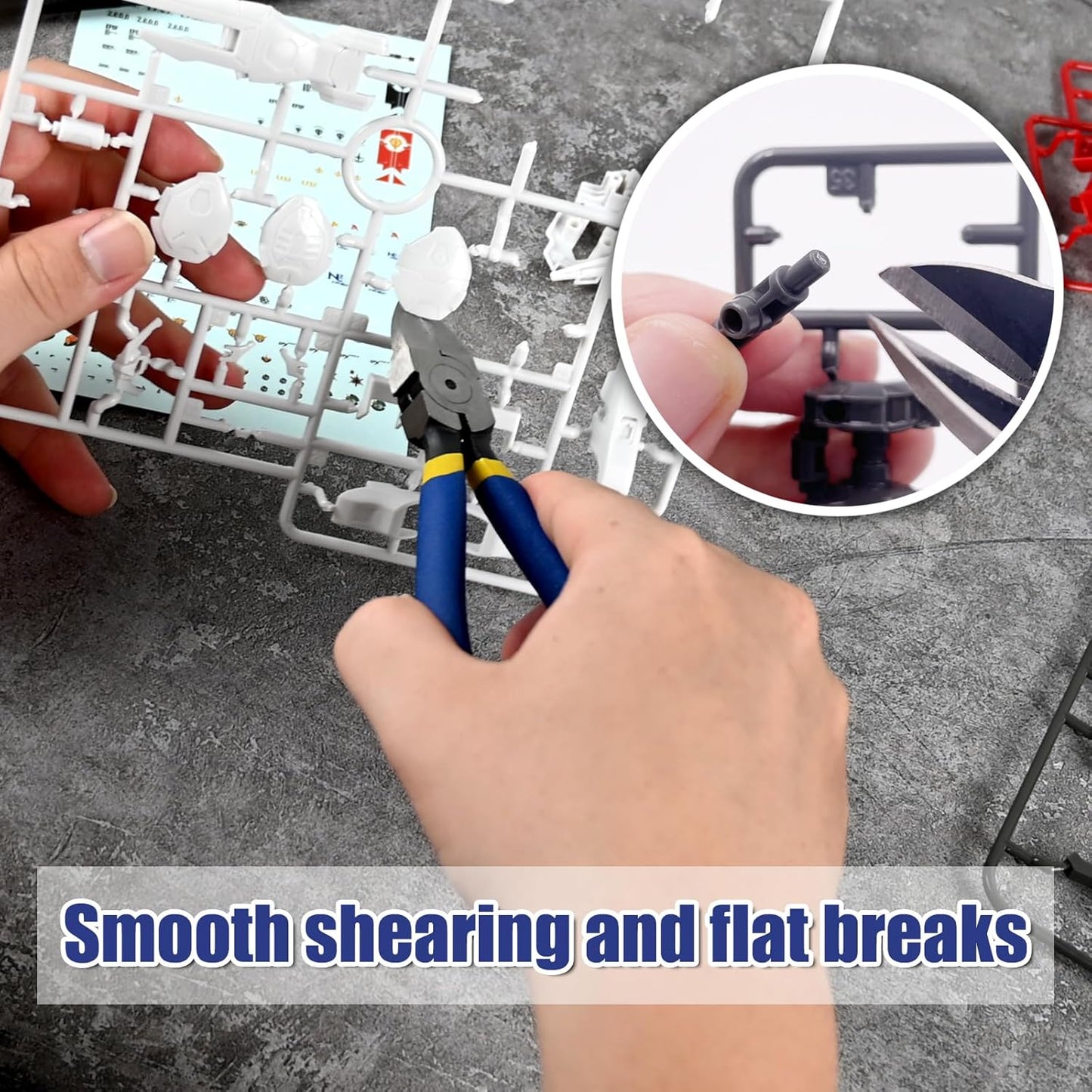 VCELINK Wire Cutters, 6-inch Side Cutter, CR-V Small Flush Cutter, 2 Pack Professional Small Wire Cutter with Spring-loaded for Artificial Flowers, Floral, Jewellery Making, and DIY Model Making