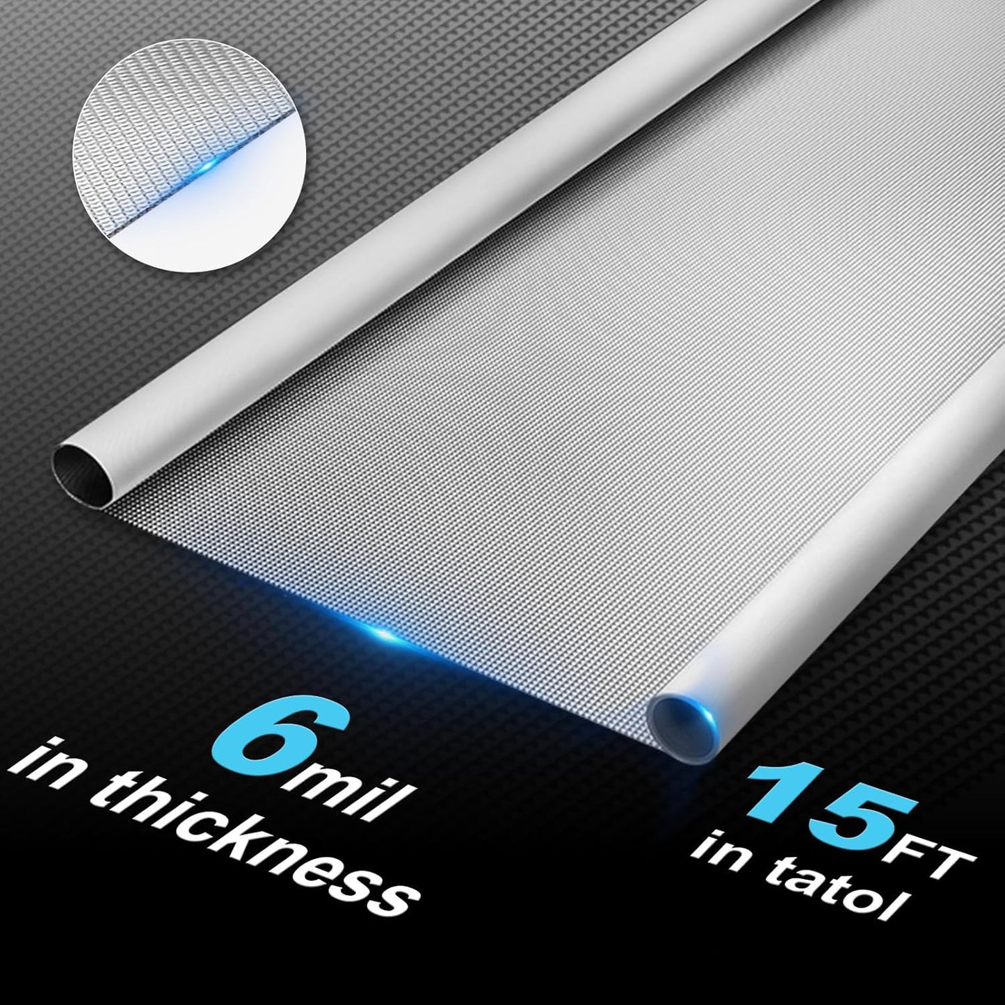 Mylar Film Roll 4FT x 15FT,6 Mil Silver Diamond Film Foil Roll,Heavy-Duty Reflective Film for Grow Room,greenhouses,Grow Tent Systems