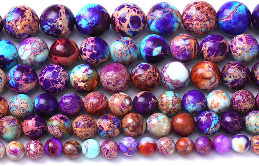 91PCS 4mm Natural Galaxy Sea Sediment Jasper Beads Gemstone Round Loose Spacer Stone Beads for Jewelry Making DIY Bracelet Necklace 15 Inch,Energy Stone Healing Power