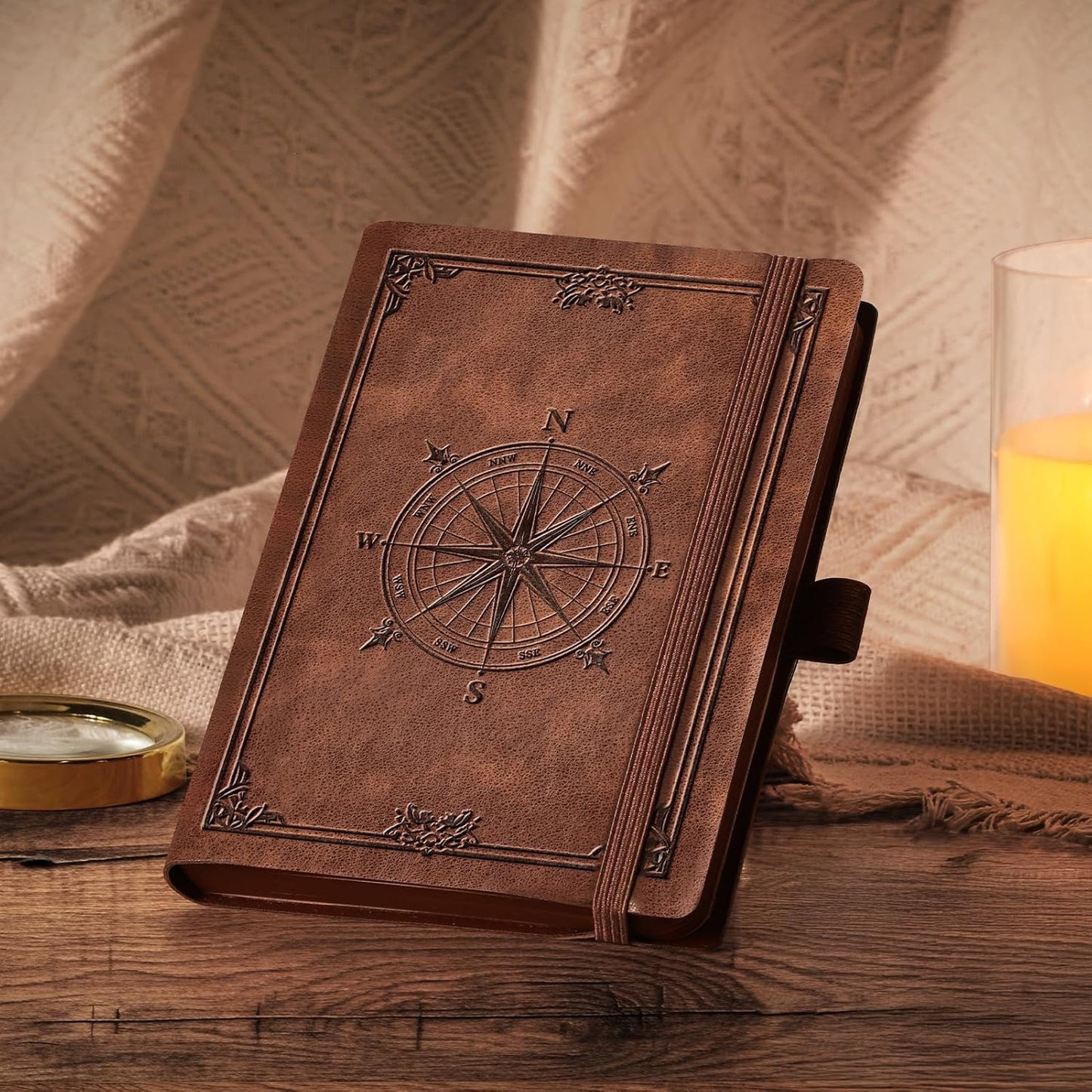 AHGXG Small Lined Pocket Journal Notebook for Men - 256 Numbered Pages College Ruled B6 Mini Journal, Vintage Soft Leather Hardcover, 80gsm Paper, for Women Work Office School, 4.1'' X 5.7''- Brown