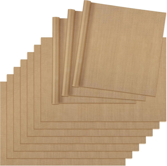 Svaldo Teflon Sheets for Heat Press 16x24, 10 Pack, Heat Press Paper for T Shirts, Hat, Reusable Non Stick PTFE Teflon Sheet, Iron Transfer Paper for Sublimation Machine, Craft & Baking