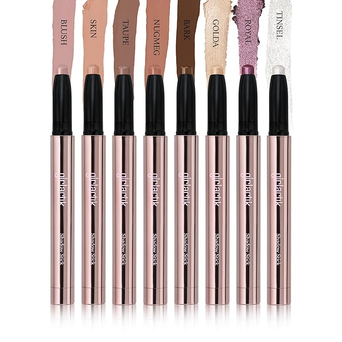 Girlactik Creamy Eyeshadow Stick- Long Lasting and Water-Resistant, Shimmering and Matte Colors Eye Shadow Stick Makeup, Built-in sharpener - 2 g / .07 oz (Nutmeg)