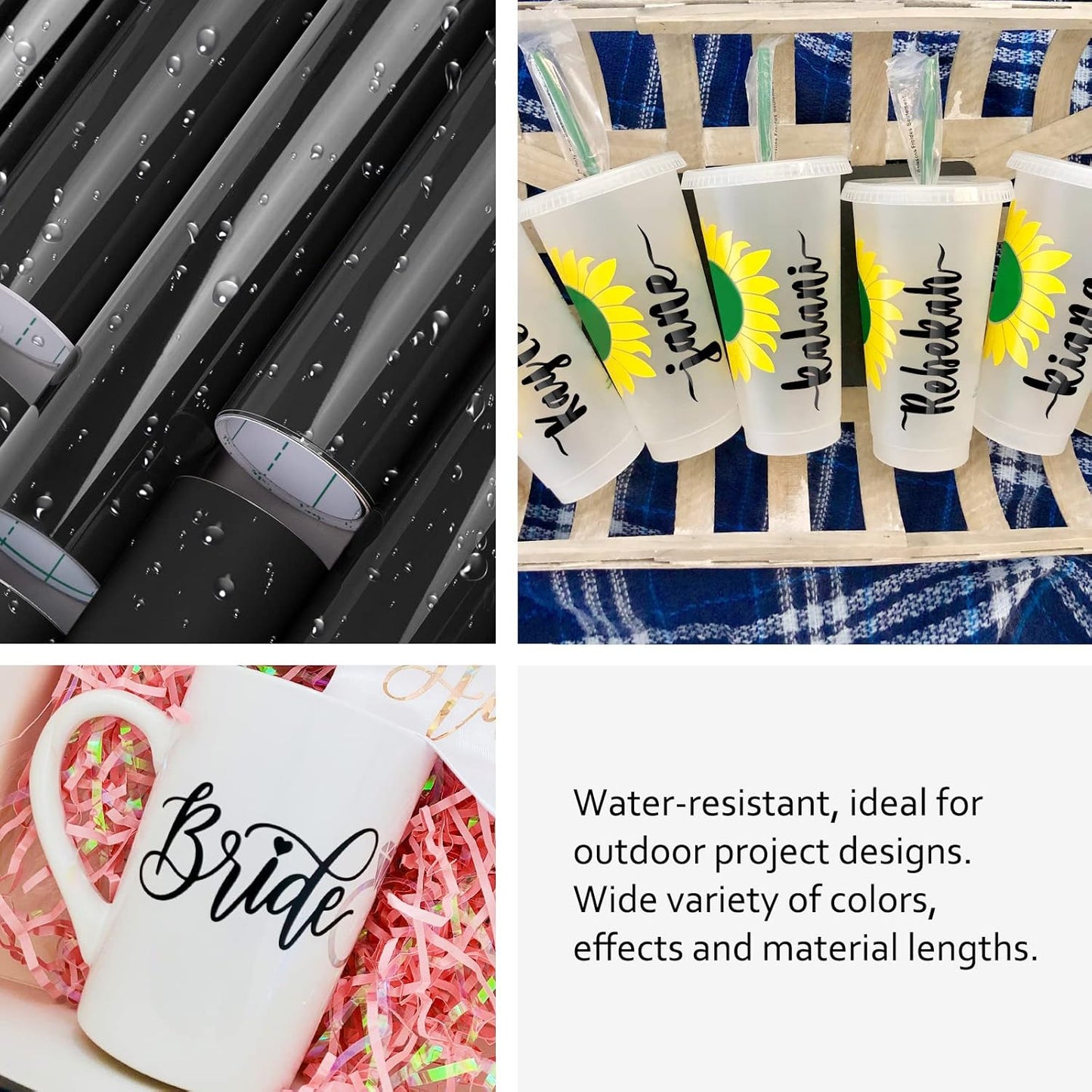 TECKWRAP 001 Smart Adhesive Vinyl Permanent,13in x 5ft, Vinyl for DIY Decal Projects, Compatible with Explore3/Maker3, Glossy Ink Black