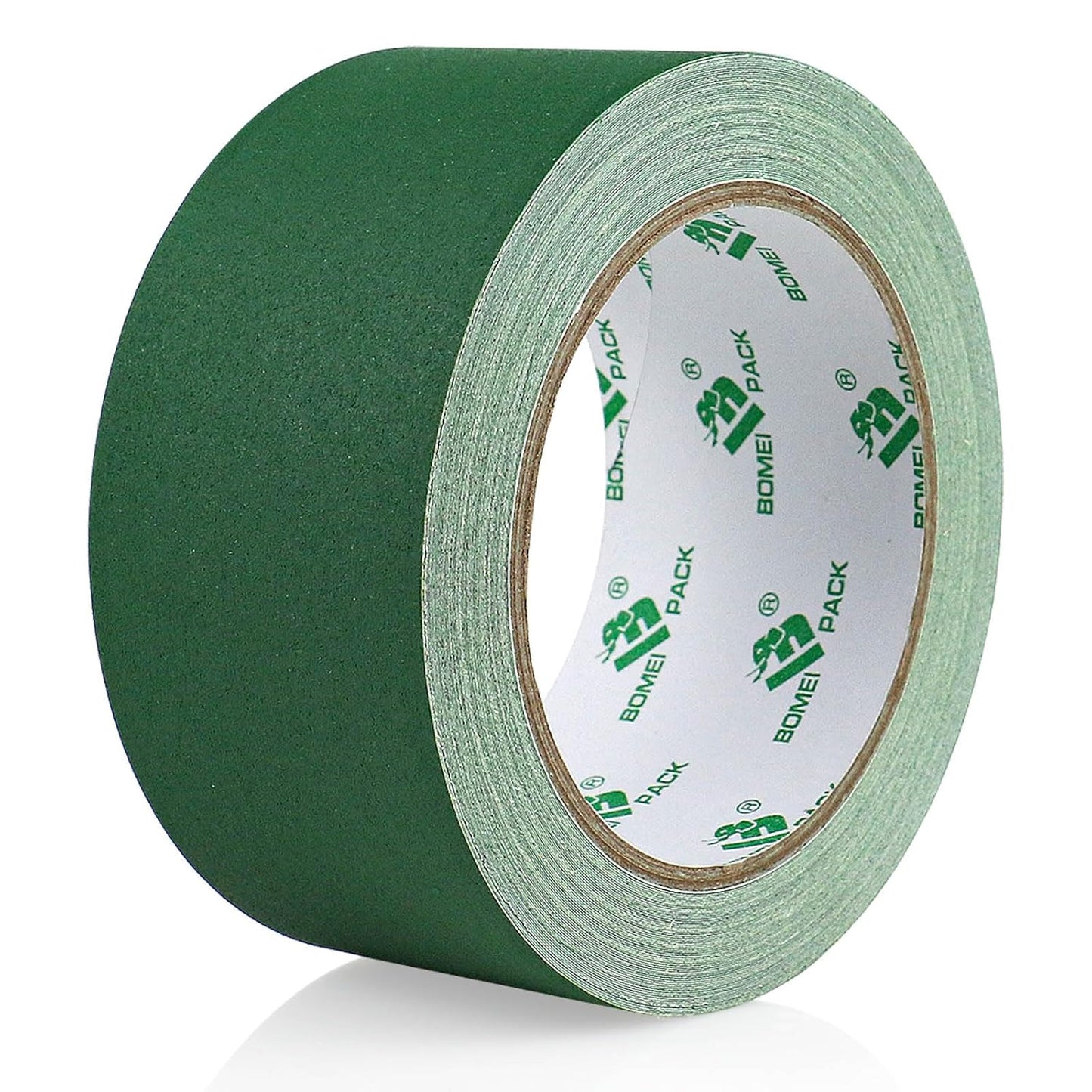 BOMEI PACK 1 Pack Dark Green Gaffer Tape 2inch x 20yds, Matte Non-Reflective Stage Tape, No Residue Hand Tear, for Labeling, Cable, Photo Studio, Painters and Ductwork