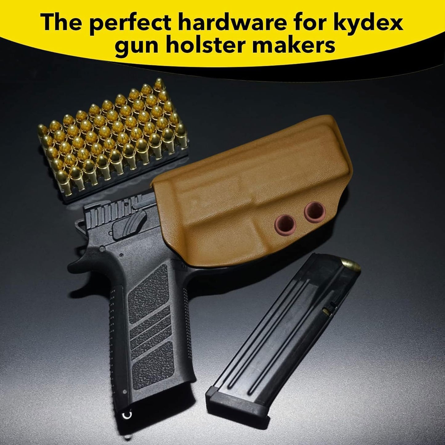 Kydex Rivets Eyelets, 8-8 1/4" Multicolored Grommet Eyelets for Tactical Holster Making, Knife Sheath Crafting, Fasteners for Custom DIY Kydex Projects (Set of 50)